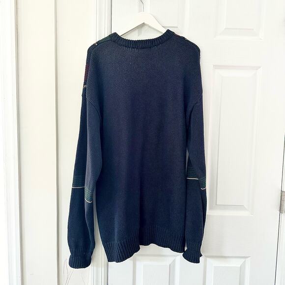 Gant Vintage Hand Intarsia Swinging Golfer Crew Neck Jumper Sweater Large Tall - Picture 9 of 13